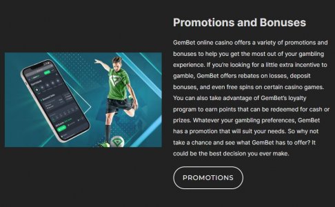 Gembet.promo Bonuses and promotions